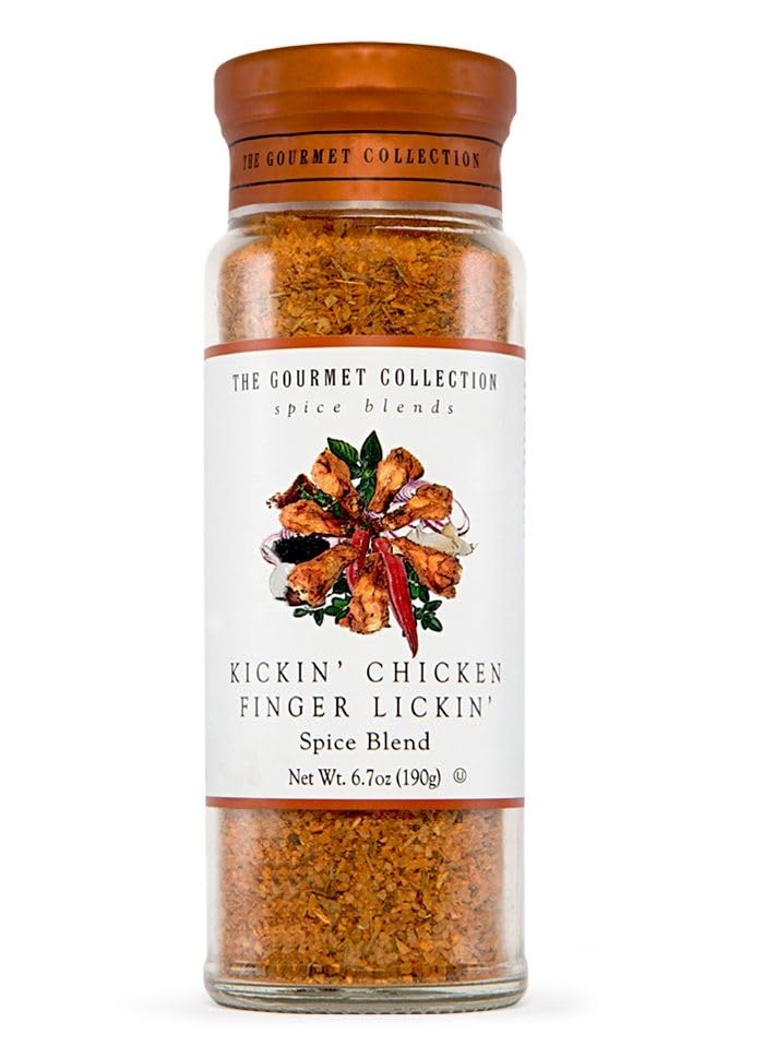 Gourmet Spice Blends - Premium Herbs and Spices for Cooking - Food Seasoning Mix for Meat, Fish, Salad, Bread, Sauce, Snacks - No Fillers or MSG - Kickin Chicken