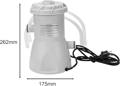 Miniatura 4 de MYCENSE Bomba de filtro de piscina Bomba de agua eléctrica Enchufe de EE. UU. 800 galones Fácil instalación para piscinas sobre el suelo Bomba de