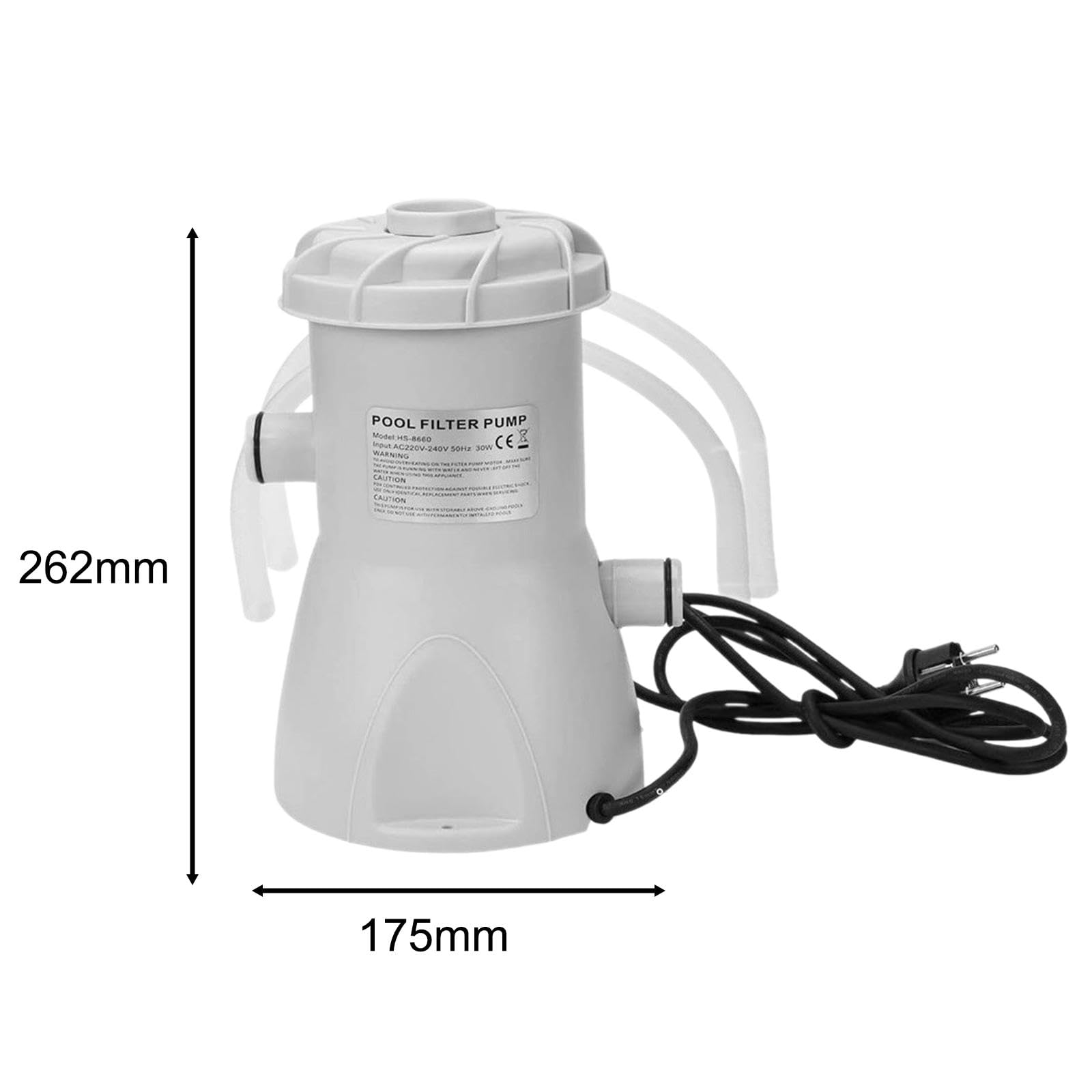 Bomba de filtro para piscina, bomba de agua eléctrica, enchufe estadounidense de 800 galones, fácil instalación para piscinas sobre el suelo, bomba de