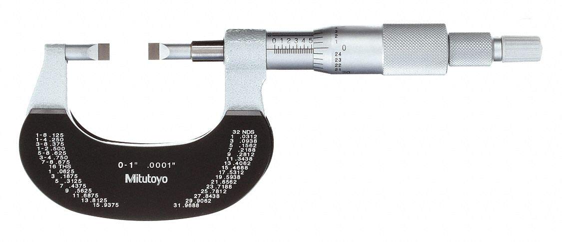 Mitutoyo 122-151 Micromètre à lame, gamme 0,0-2,5 cm
