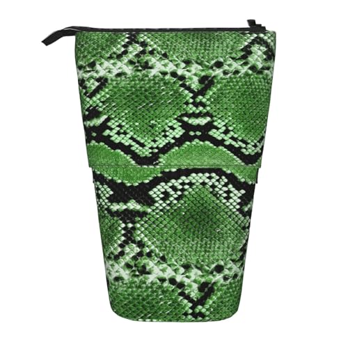 Astuccio telescopico con stampa di rottweiler per cancelleria per scuola ragazzi di Serpente Taglia unica verde pelle