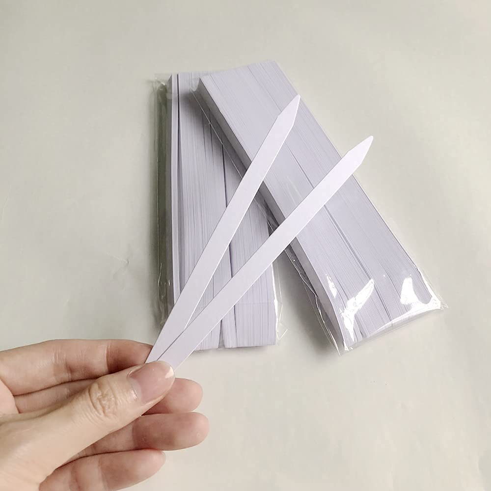 200 stuks geurteststrips, papier, parfum, aromatherapie, geurtester, wegwerpgeurstrips, etherische oliën voor etherische oliën voor het testen van etherische oliën, instant (wit, 8 cm