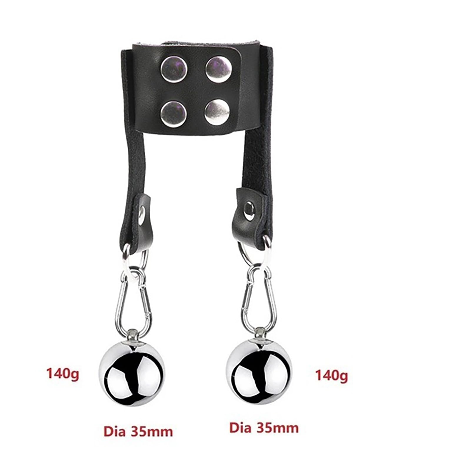 Cock Ring Penis Weight Pleasure Ring for Men, Male Stainless Steel Testicle Stretching Rings Sexual Stimulation Device Prolonged Erection Sex Toy (Ball 35MM/140G)