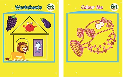 artnutzz Work Sheet Edition 2 & Colour Me Edition 2 Kids Book (Combo Set) | Playgroup & Preschool Books For Kids & Children | Lkg & Ukg CBSE Curriculum | Montessori Book For Kids (2 to 4 years) - Set of 2 Books Paperback – 1 January 2017