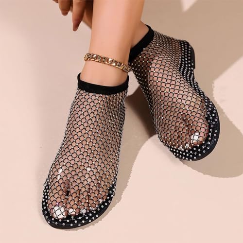 Tarz Kiz Sparkly Women Shoes, Ultra Comfortable Shiny Gem Mesh Flats, Glittery Stretchy Net Shoes, Ultra Comfortable Shiny Gem Mesh Flats2