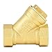 YWBL-WH Brass Strainer Filter Valve Connector 3/4 BSPP Thread High Hardness Y Shaped for Water Oil Separation Industrial Plumbing