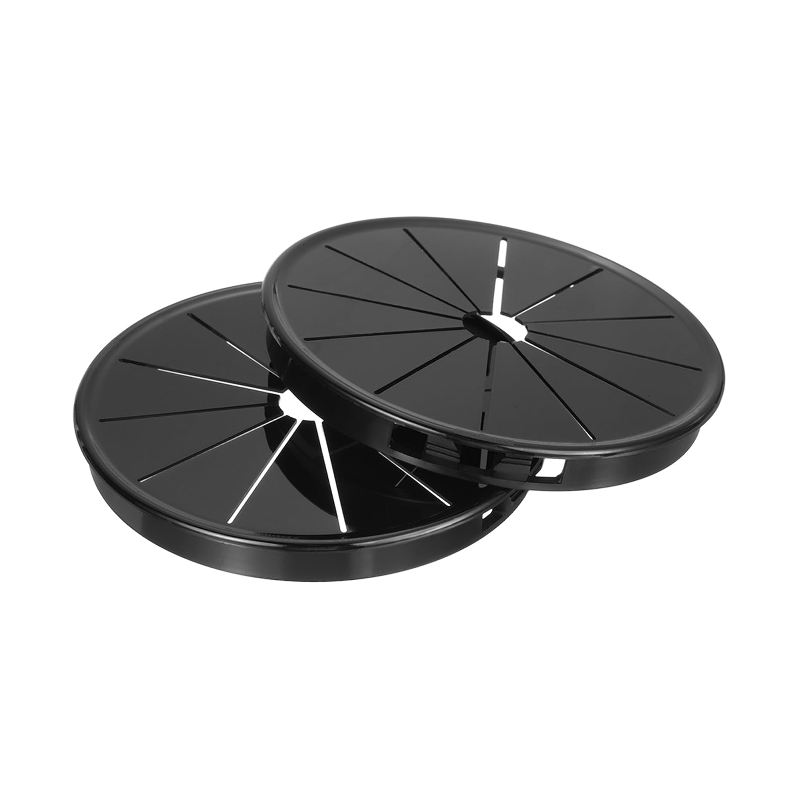 QUARKZMAN Passacavo per Scrivania Nero, Passacavo a Scatto con Otturatore per Fori con Montaggio da 3.94"(100mm), Passacavo Rotondo in Nylon a Scatto per Gestione Cavi e Fili