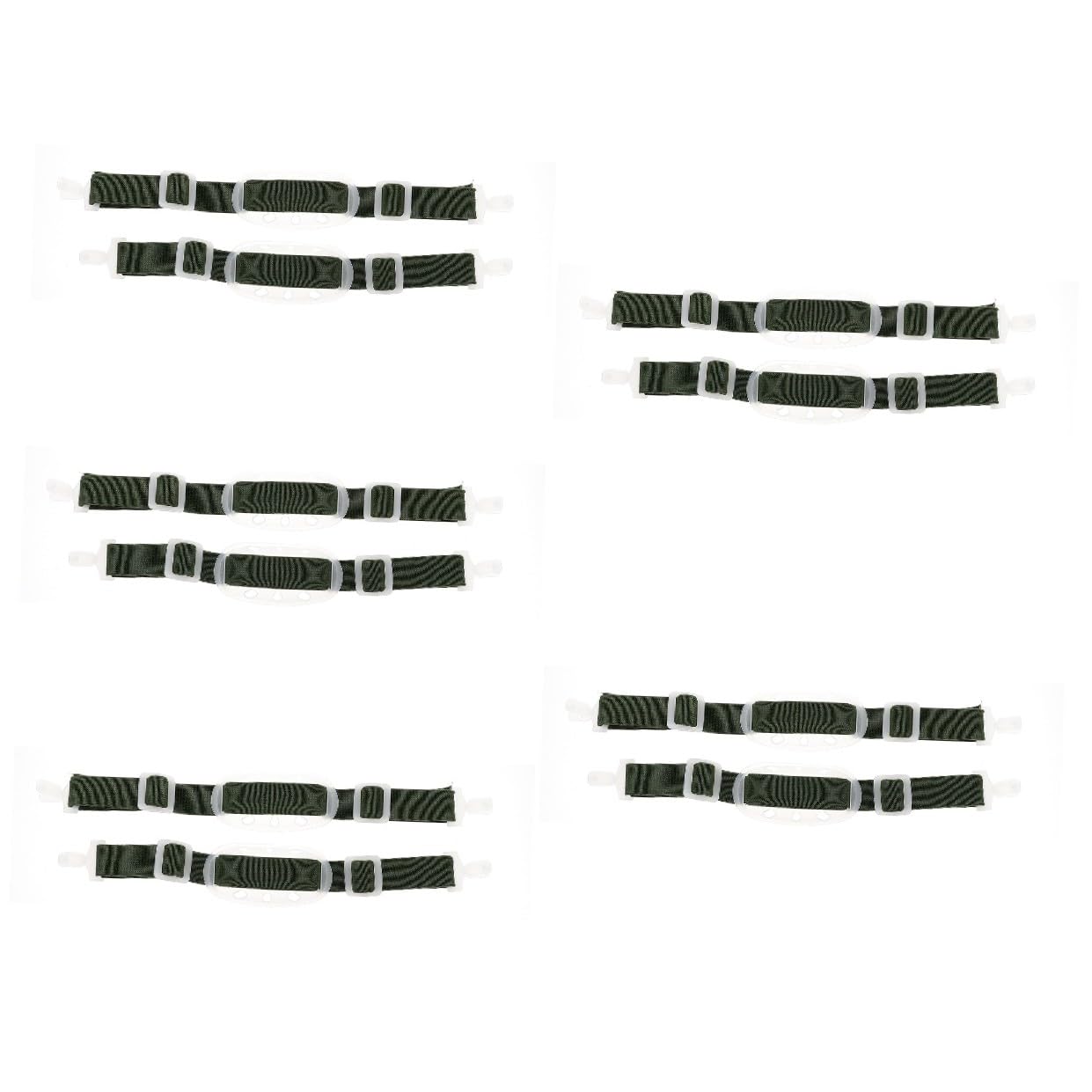 Homoyoyo 5 Series Accesorios Para Cascos Seguridad Correa Elastica Para Casco Correa Para Mentonera Elastica Para a De La Barbilla Del Verde El Plastico 2 Piezas X 5