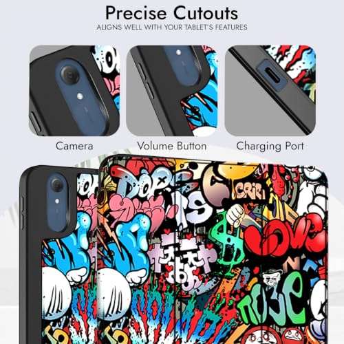 Image of Robustrion Case for Moto Pad 70 Pro 13 inch Cover Case with [Pencil Holder] [Soft Flexible Case] for Motorola Pad 70 Pro 13 inch Cover Case [Auto Sleep Wake Support] - Hippy