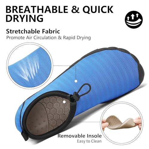 Image of Mishansha Womens Mens Water Swim Shoes Wide Toe Box Barefoot Shoes US Size 5.5-13.5 Women / 3-11.5 Men