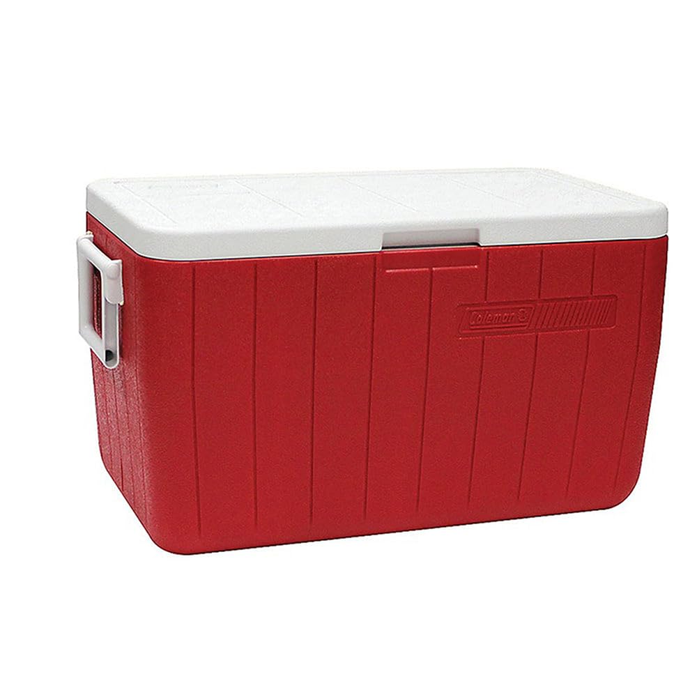 Coleman, Caixa Térmica 48 QT (45,4 L), 64 Latas, Vermelho | Amazon