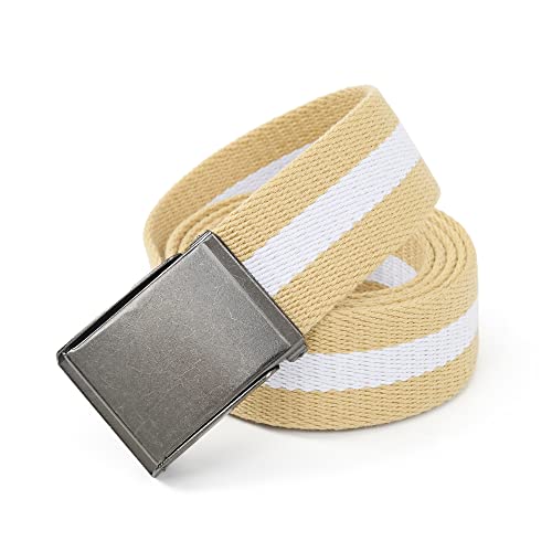 Image of Mile High Life Canvas Web Belt | Cut to Fit Up to 52 inch | Flip-Top Matte Silver Nickel Buckle 12 Colors