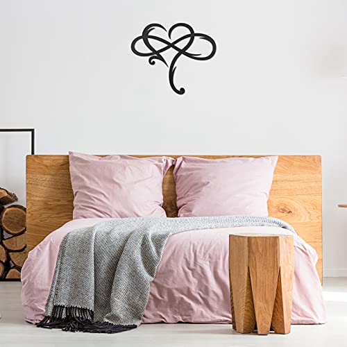 Willbond WB-WILLBOND-656 Wood Infinity Heart Wood Wall Decor Infinity Heart Wall Art 9.8 X 11.8 Inch Love Sign Plaque Wood Art Geometric Wall Decor thumb #6