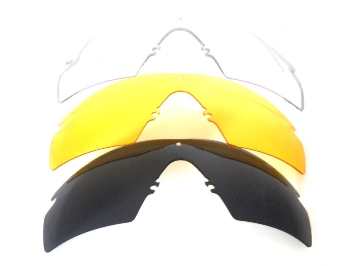 Galaxy Replacement Lenses For Oakley Si Ballistic M Frame 2.0 Z87 Black/Yellow/Clear
