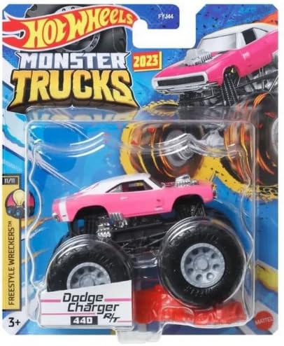 Matchbox Hot Wheels Monster Trucks Dodge Charger R/T (Pink)