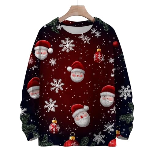Girls Christmas Sweater Crewneck Long Sleeve Funny Xmas Print Sweatshirt Cute Holiday Fall Winter Pullover Sweaters4