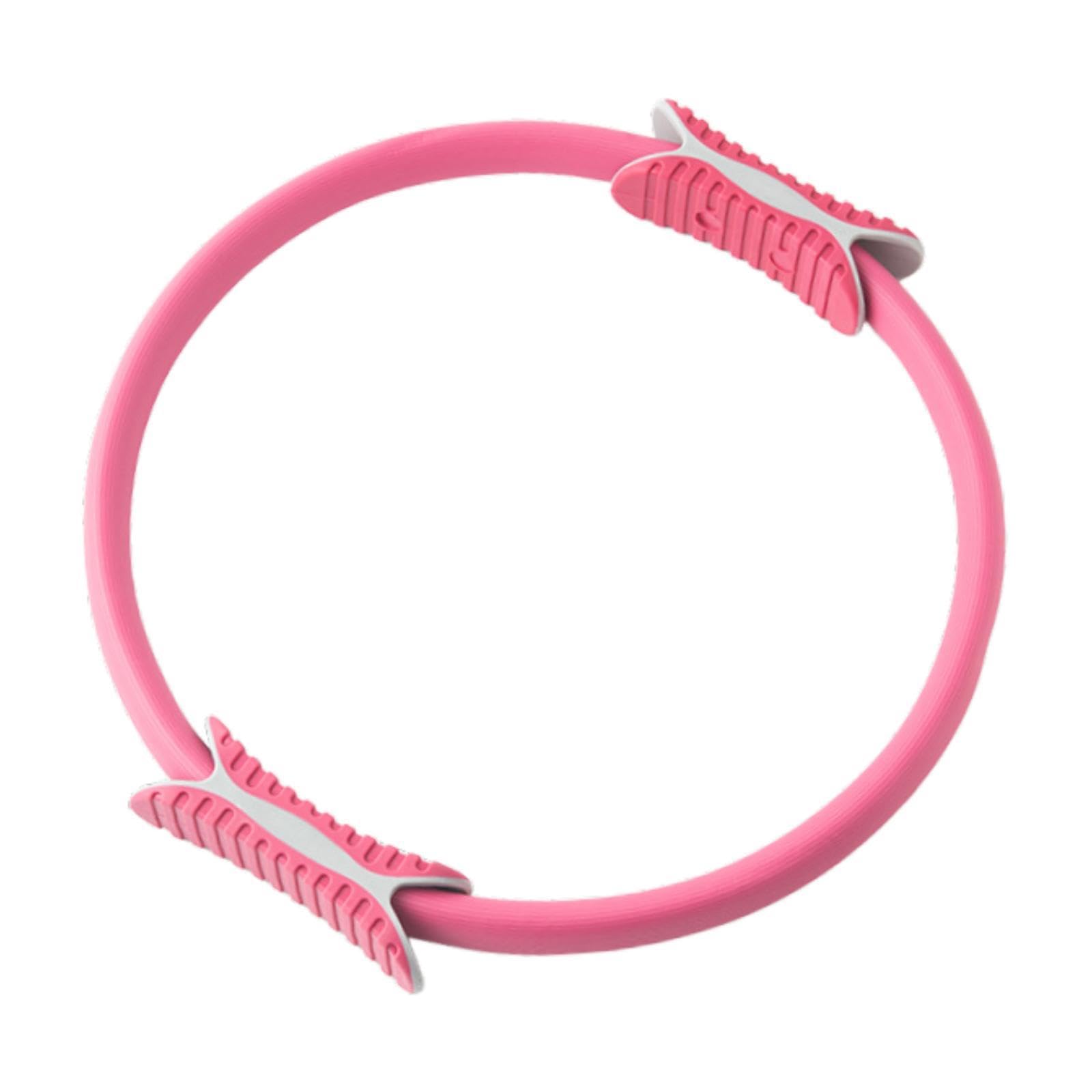 MYADDICTION Pilates Ring Circle Portable Non Slip Women Fitness Ring for Waist Legs Arms Pink-picture-29