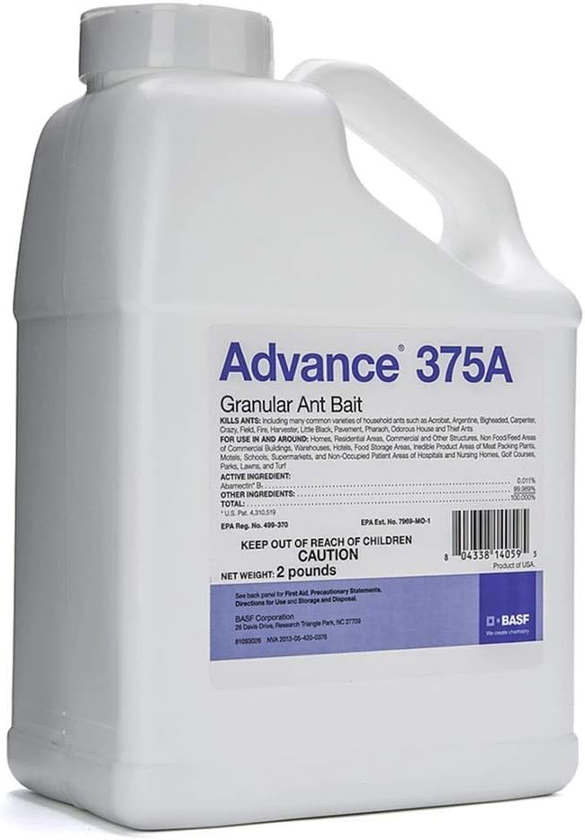 Advance 375A Granular Ant Bait, Indoor or Outdoor, Kills Fire, Odorous House, Carpenter, Little Black and Argentine Ants, Ready to Use, 2 Pound
