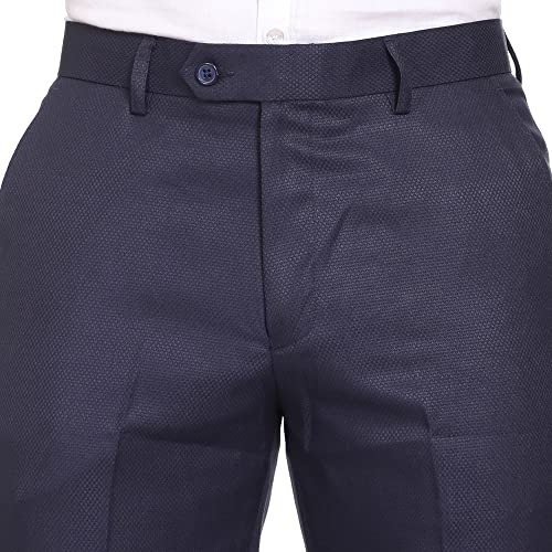 Image of MALENO Men's Diamond Textured Regular Fit Trouser | Soft and Breathable Fabric | Trousers for Office, Party
