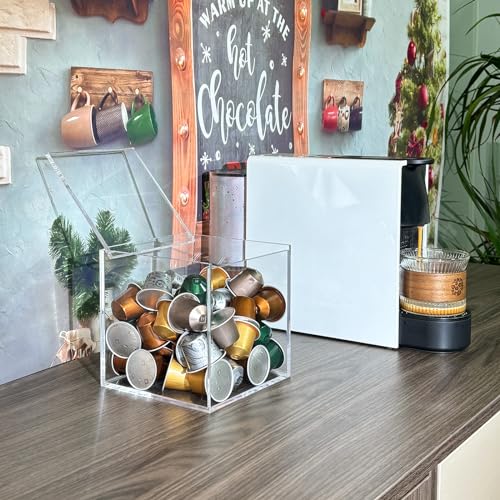 NC Clear Acrylic Storage Box Transparents Acrylic Organizers Anti Dust Durable Box Cosmetic Storage 55 inches Home Office Use (Transparent - Image 2