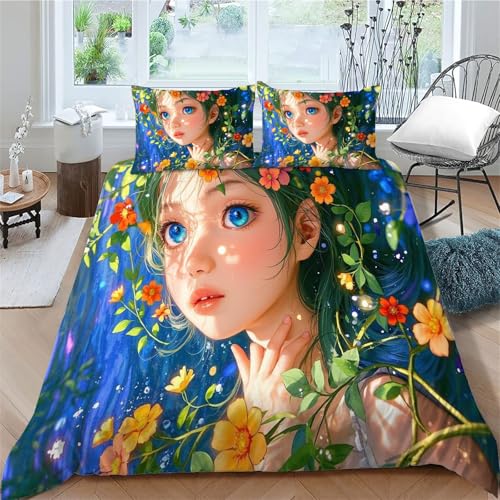 Housse de couette 220x240 imprimée en microfibre de lit - 2