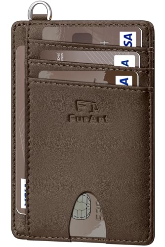 Image of FurArt Slim Minimalist Wallet RFID Credit Card Holder for Men | slim minimalist compact rfid id window thin