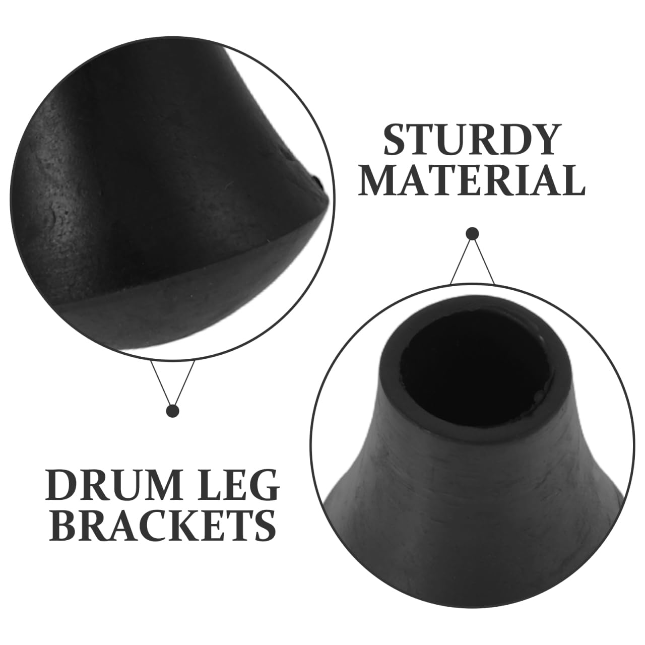 Vaguelly Tom Drum Leg Cover Rubber Feet Floor Tom Leg Bracket Mount Anti-Skid Drum Foot Pedal Parts Easy Install Durable Support for Set Accessories - Image 4