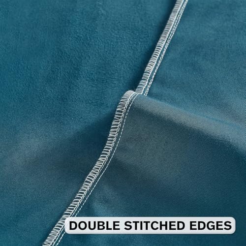 Image of FUTEI Pack of 2 Velvet Throw Pillow Covers 12x20 Inch Soft Embossed Leaf-Relief Textured Decorative Lumbar Pillowcases Modern Natural Farmhouse Accent for Couch Bed Living Room, Navy Blue