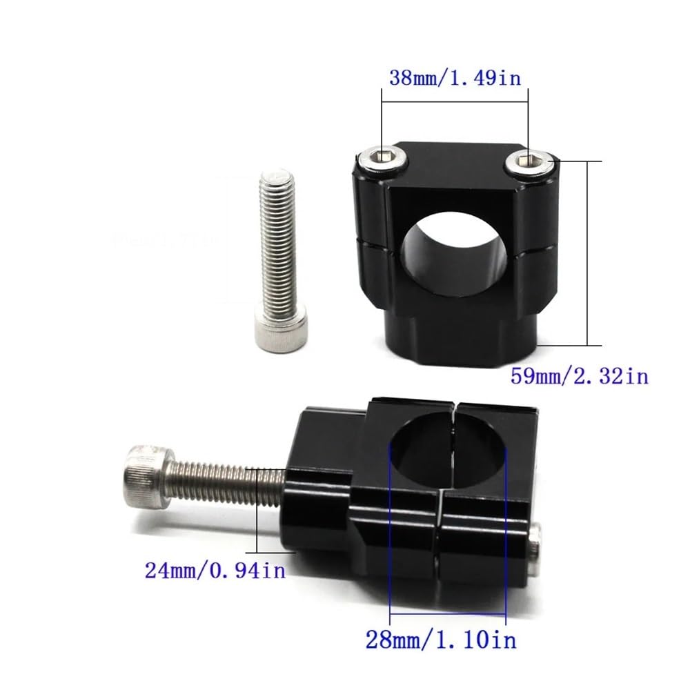 Rehausseur de Guidon Moto 22mm 28mm Moto Universel Guidon Poignée Grosse Barre Risers Montage Pince Adaptateur pour Pit Accessoires ATV