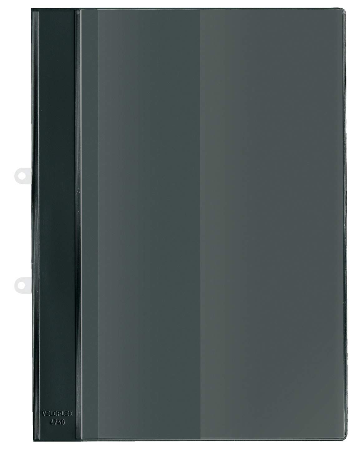 VELOFLEX - Angebotshefter DIN A4 PVC Schwarz 20 Stück | Mit Klarsichttasche, 10 cm Längstasche, ausschiebbarer Abheftvorrichtung und PVC-Folie 170 my