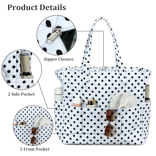 Image of LEDAOU Large Beach Bag Women Waterproof Sandproof Zipper Beach Tote Pool Bag for Swim Gym Grocery Travel with Wet Pocket