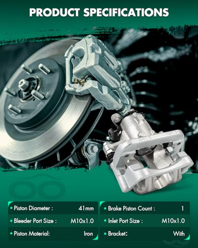 Image of SCITOO Rear Left Brake Caliper With Bracket 18B5324 Compatible For Buick For LaCrosse 2012-2016,For Buick For Regal 2011-2017,For Chevrolet For Malibu 2013
