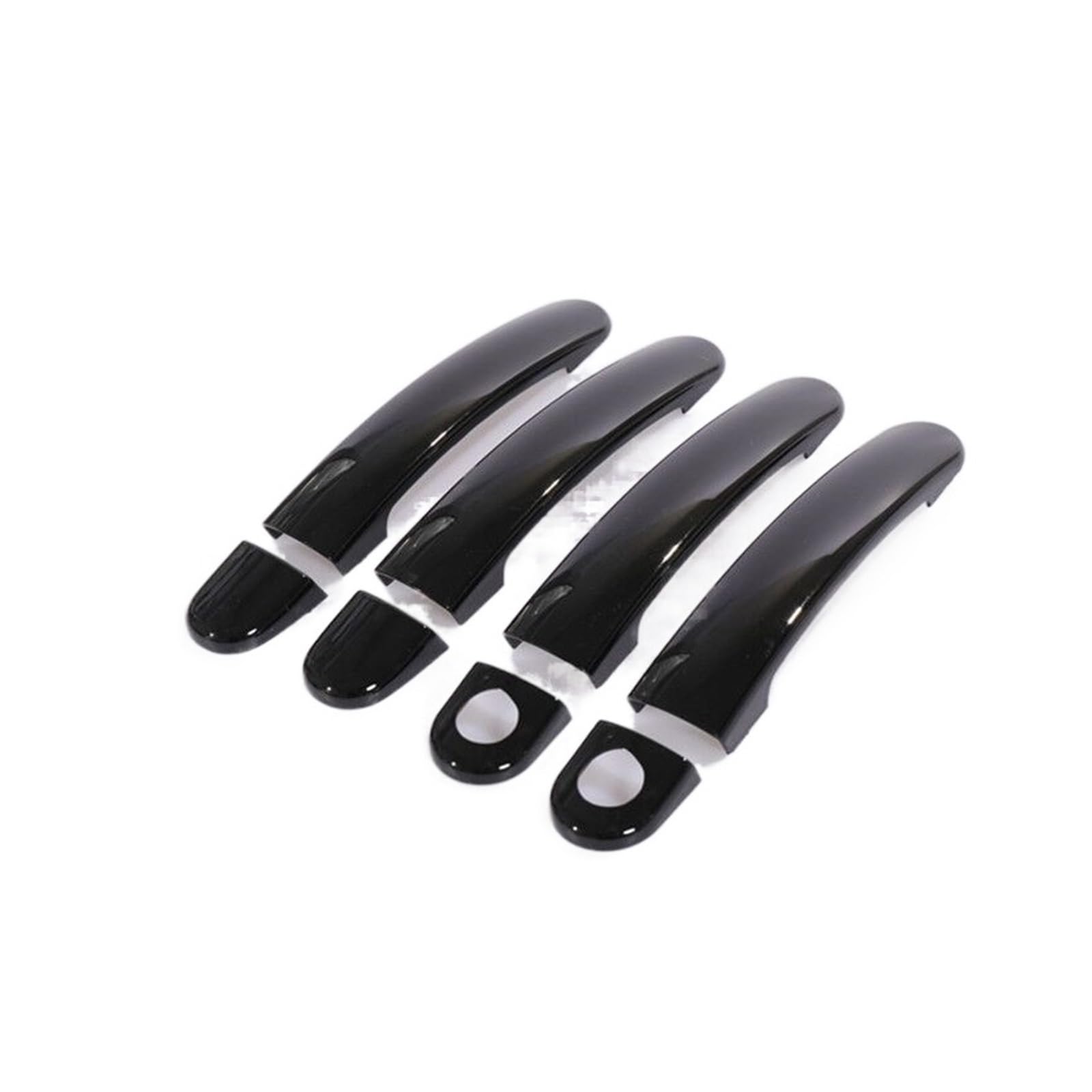 Drezzo Car Exterior Door Handle for VW for Polo 2010-2017 Black Chrome Car Door Handle Covers(2 Keyhole 1)