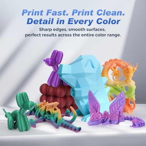 Image of FLASHFORGE Rapid PLA Filament 1.75mm + /- 0.02mm Burnt Titanium to Abyssal Red Gradient, Max 500mm /s High Speed Printing, 3D Printer Filament 1kg(2.2lbs), Changing Colors with Light
