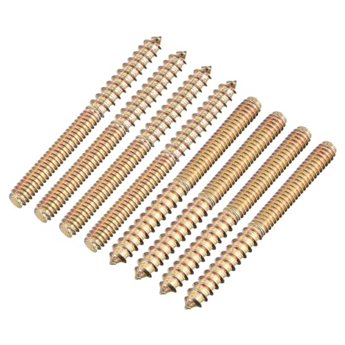Image of uxcell 1 /4-20x2-3 /4 Hanger Bolts, 16pcs Double Ended Screws Wood Dowel Screws for Furniture