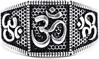 clara Pure 925 Sterling Silver OM Oxidised Men Ring |Religious, Size Adjustable | Gift for Men & Boys-picture-10