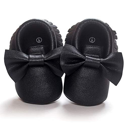 Image of BENHERO Newborn Baby Boys Girls Soft Soled Tassel Bowknots Crib Infant Toddler Prewalker Moccasins Shoes