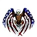 TOOGOO Autocollant Sticker Voiture Moto Aigle USA Drapeau