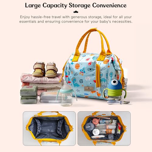 Image of StarAndDaisy Diaper Bag /Diaper Bags for Mom with Light Weight and Potable Design /Multi Compartments, Waterproof Baby Bag with Ultra Soft Fabric.