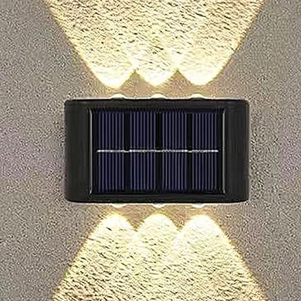 SHOPHOUSSES STREET Wireless Solar Outdoor Lights Waterproof Up and Down Wall Lamp Dusk to Dawn Outdoor Lighting Aluminum Housing for Yard Deck Garden Garage Walkway Porch