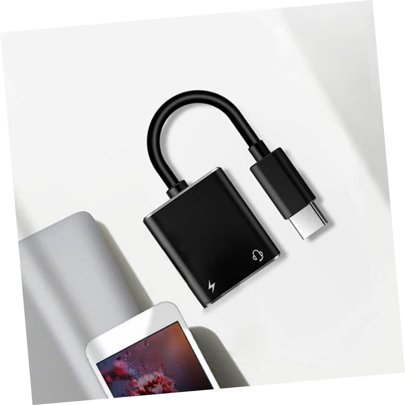 UKCOCO 4pezzi Adattatore Usb c Jack Audio e Carica Accessorio Con Pd Compatibile Con Cuffie Cavo Tpe Flessibile Per Trasmissione Audio Chiara e Uso Sincro
