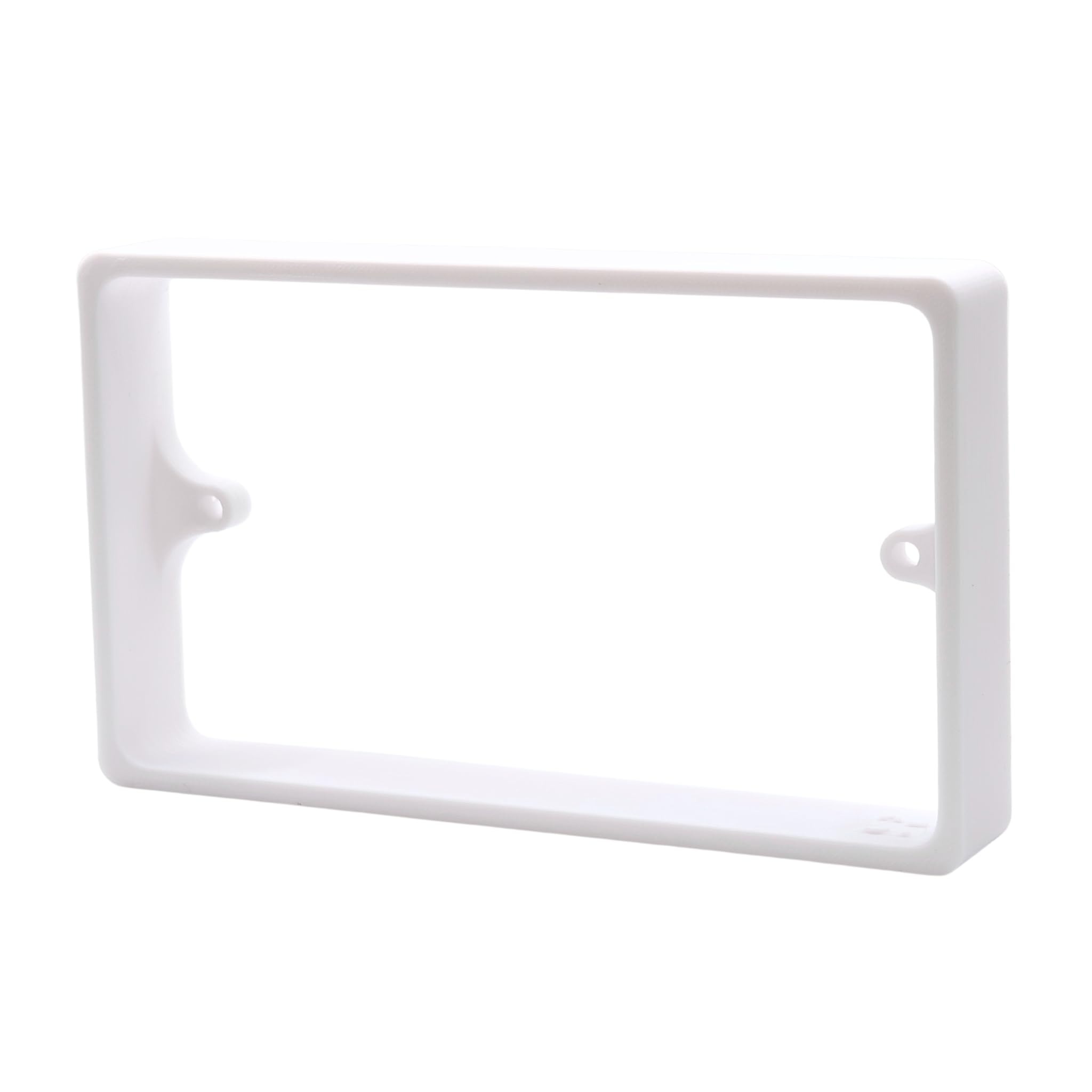 Alchemy Collectives White Double Socket Spacer 20Mm - 2 Gang Back Box Extender, Uk Made