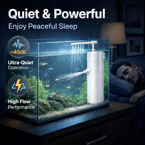 Image of BL-98E 9W Aquarium Internal Filter 650L /H | 3 Waterfall Modes | Multi Stage Sponge Filtration | Submersible Fish Tank Filter Pump | Suitable for 1-2 Ft Aquarium