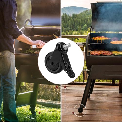 Image of Pellet Grill Locking Caster Wheel Replacement for Pit Boss Navigator 850 1150, Austin XL, Sportsman and Louisiana Grill