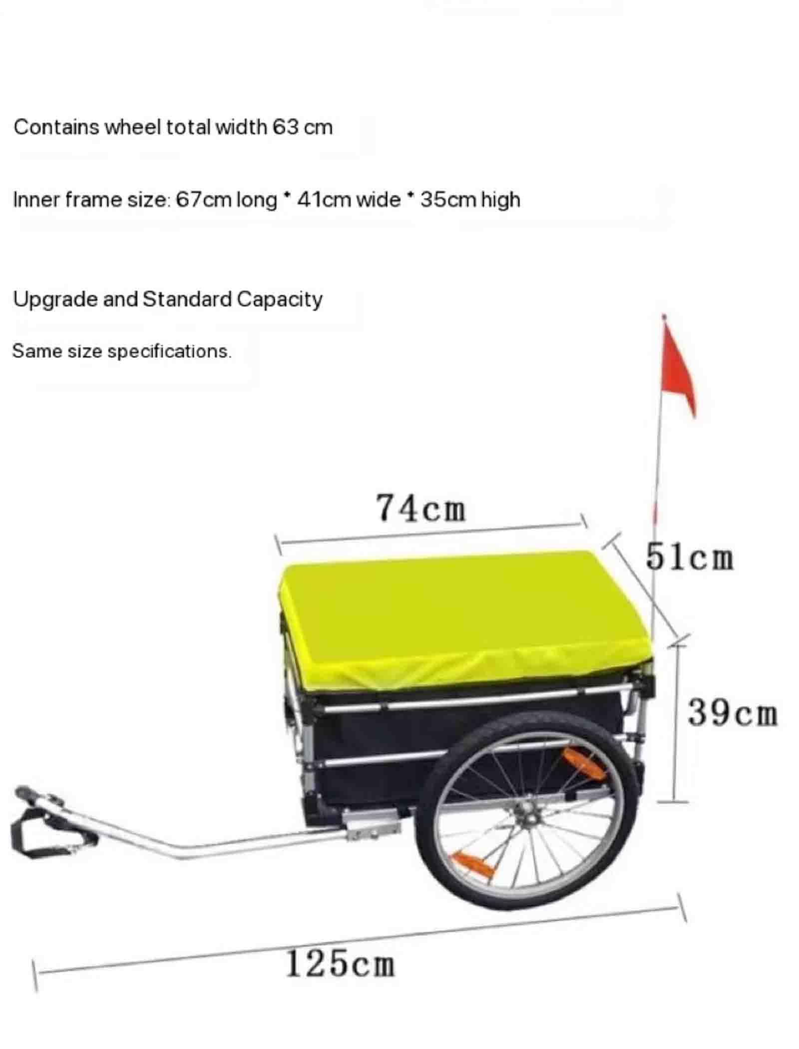 FAXIOAWA Rimorchio per Bicicletta Rimorchio Posteriore Rimorchio per carico Rimorchio per carico Carrello per Bagagli in Alluminio, con Copertura Adatta per Viaggi in Bicicletta (Rosso)