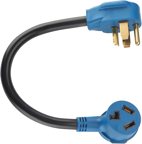 Miniatura 8 de Cable adaptador de secadora 10-30P macho a 14-30R hembra con cable de tierra de 12 pies, convierte el enchufe de secadora de 4 clavijas a una salida