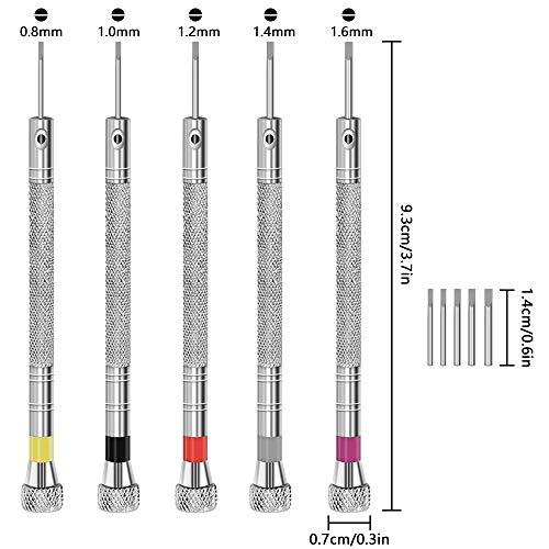 「セエダ」 精密ドライバー 腕時計 マイナス 工具セット 電池交換 ベルト調整 時計 メガネ 修理 工具 5本セット 2枚目