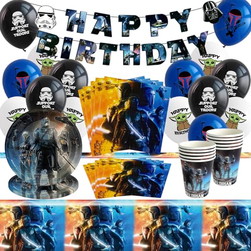 JunMallko 60 Piezas Vajilla Cumpleaños Star, Globos De Star,