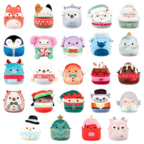 squishmallows original 24-day micromallows holiday plush advent calendar