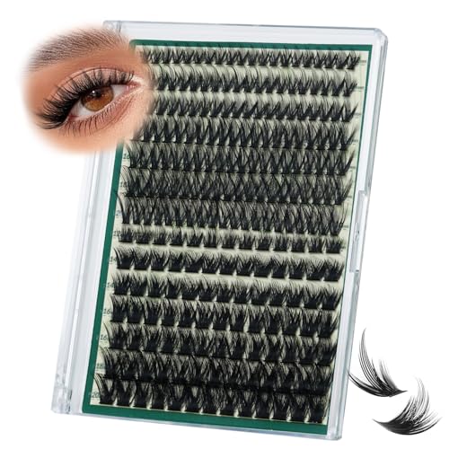 KEYYOU Spiky Manga Lash Clusters 12-20mm Anime Eyelash Clusters 8...